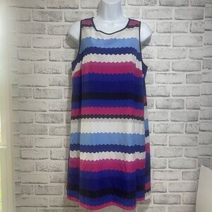Kensie Sleeveless Colorful Lightweight Lined Dress Medium